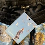 Sister Jane Sequin Storm Cloud Shorts Elastic Waist Pockets Sz Small NEW Blue Photo 4