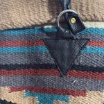 Woven Aztec Southwestern Tote Bag Purse Leather Handles Boho Chic Brown Photo 3