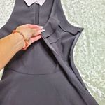 Likely  Fit & Flare White Collar Black Dress Photo 2