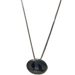 Vintage Unique Italian Silver Peaceful Bird Lovers Long Oval Designer Necklace Silver Photo 1