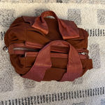 Kenneth Cole New York Leather Wool Mini Duffel, Maroon Brown Photo 3