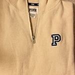 PINK - Victoria's Secret  Cream Quarter Zip Pullover Large Photo 0