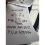 MOTHER “The Chin Ups Tank” Striped Ribbed Racerback – Size L White Size L Photo 6