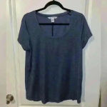 Athleta  Womens Stratis‎ Scoop Neck Tee T-Shirt in Dress Blue Heather Size medium Photo 1