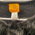Ruby Rd . Ruffled Poncho Black Sweater Size S Photo 4