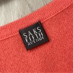Saks 5th Avenue Saks Fifth Avenue Cashmere Shirt short sleeve womens Coral large knit minimalist Photo 1