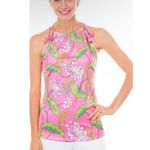 Gretchen Scott  Mystic Garden Tassell Tie Top In Pink Size XS Preppy Summer Photo 0