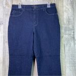 Lee   Size 10 Short Relaxed Straight Leg High Rise Dark Blue Denim Jeans … Photo 2
