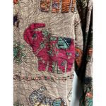 Orvis 026-004 Vintage Jacket Womens S Brown Elephant Applique Art To Wear Toggle Photo 7