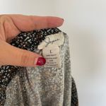 Japna  Skirt Brown Black White Spotted Tiered Maxi Skirt Boho Size Large Photo 3