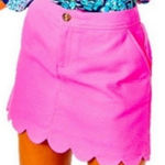 Lilly Pulitzer Colette Scallop Hot Pink Women Skort size 12 Photo 0