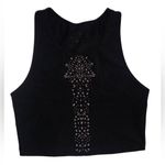 Spiritual Gangster  third eye laser cutout black active crop Sz xsmall Photo 3