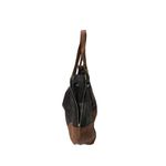 Steve Madden Black Brown Goldtone Hardware XLarge Hobo Slouch Shoulder Bag Purse Photo 5