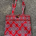 Vera Bradley Vintage Frankly Scarlet Quilted Tote Shoulder Bag Retired Photo 0