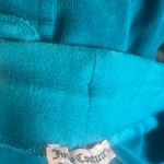 Juicy Couture Teal Blue Green Pull On Velour Crown Rhinestone Track Pants Photo 5