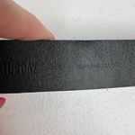 Kate Spade  New York M/L Black Leather Belt White Accent Hidden Buckle Skinny Photo 11