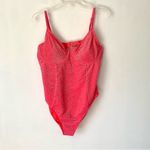 Good American  Sparkle Show Off Underwire One Piece Swimsuit Coral Pink size 4 Photo 3