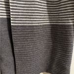 Elle  White Gray Striped Open Cardigan Sweater Plus XXL Photo 2