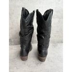 Cathy Jean VTG  Black Leather Cowgirl Slouchy Western Cowboy Boots Women’s 7 Photo 2