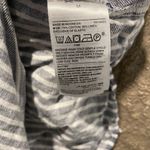 Old Navy  Shirt Womens Medium Linen Ruffle Trim Sleeveless Tank Top Blue Striped Photo 4