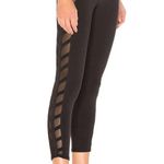 Alo Chevron Capri Semi Sheer Legging Black Womens Size XS Photo 1