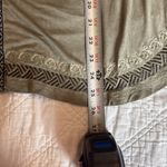 POL ‎ Boho Embroidered Long Sleeve Top Olive Green Size Large Festival Indie Photo 6