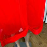 Vintage red embroidered floral‎ satin gown Photo 3