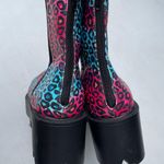 Bumper Chunky Y2K Cheetah Platform Heel Purple Blue Boots Photo 9