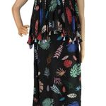 Carolina K 100% Silk Chiffon MIDI Floral Dress Tassel Detail Size Medium Photo 0