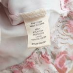 Thirty Thirty Womens Babydoll Top Size XS White Pink Floral Lace Y2K Coquette Photo 4