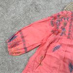 Johnny Was  Workshop Women’s Embroidered Bereginia V-Neck Blouse Boho in Coral S Photo 6