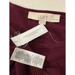 Loft  Sweater Womens XS Petite Maroon Stretch Romantic Workwear Preppy Academia Photo 2