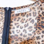 Hazel Short Sleeve Semi Sheer Leopard Print Dress Size Small Photo 3