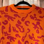 NWT The Tellier Size M Orange and Pink Leopard Print Sweater Size M Photo 1