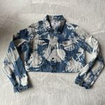 Flying Angel Acid Wash Denim Jacket Blue Photo 1