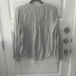 Madewell  Women's Size S Black White Bell-Sleeve Button-Down Shirt in Windowpane Photo 3