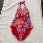 Red Carter  One‎ Piece Tropical Leaf Design Size Medium Photo 3