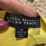 Ellen Tracy NWT Linda Allard  Yellow Linen Skirt Photo 5