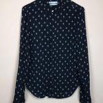 Urban Outfitters  Women’s Floral Print Black White Button-Up Long Sleeve Shirt Photo 0