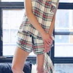 NWT Plush‎ Apparel Plaid 2 Piece Pajama Set Small Red Photo 0