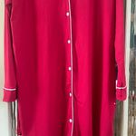 Charter Club  Intimates Women's size L Candy Red Believe Button Down Sleepshirt Photo 4