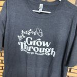 Jerzees  Gray Grow Through What You Go Through Short Sleeve Tee Size XL Photo 3
