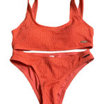Zyia  size medium new muted peach ribbed Bikini Set orange two piece vaca travel Photo 0