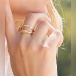 Loren Stewart X Curateur | Deux Open Band Ring | 14K Gold Over Brass| NWT Photo 1