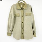 Free People  FP Womens Fall Ruby Oversized Distressed Shirt‎ Jacket Shacket XS Photo 1