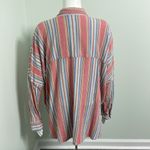 American Eagle  Colorful Striped Button Down Long Sleeve Shirt Small Photo 3