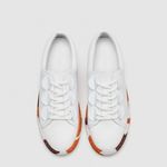 ZARA  White Sneakers with Colorful Sole Photo 2
