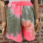 Eldridge neon pink and earth toned tie dyed cloth shorts / L / EUC Size L Photo 1