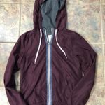 NWOT ZINE Medium Zip Up Aztec Maroon Jacket White Photo 2