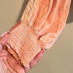 Free People REVOLVE SILVERLAKE COTTON LACEY LONG SLEEVE BOHO PEACH TOP S Photo 8